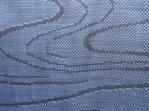 アンティーク　流水模様織出し本場泥大島紬着物（5マルキ）